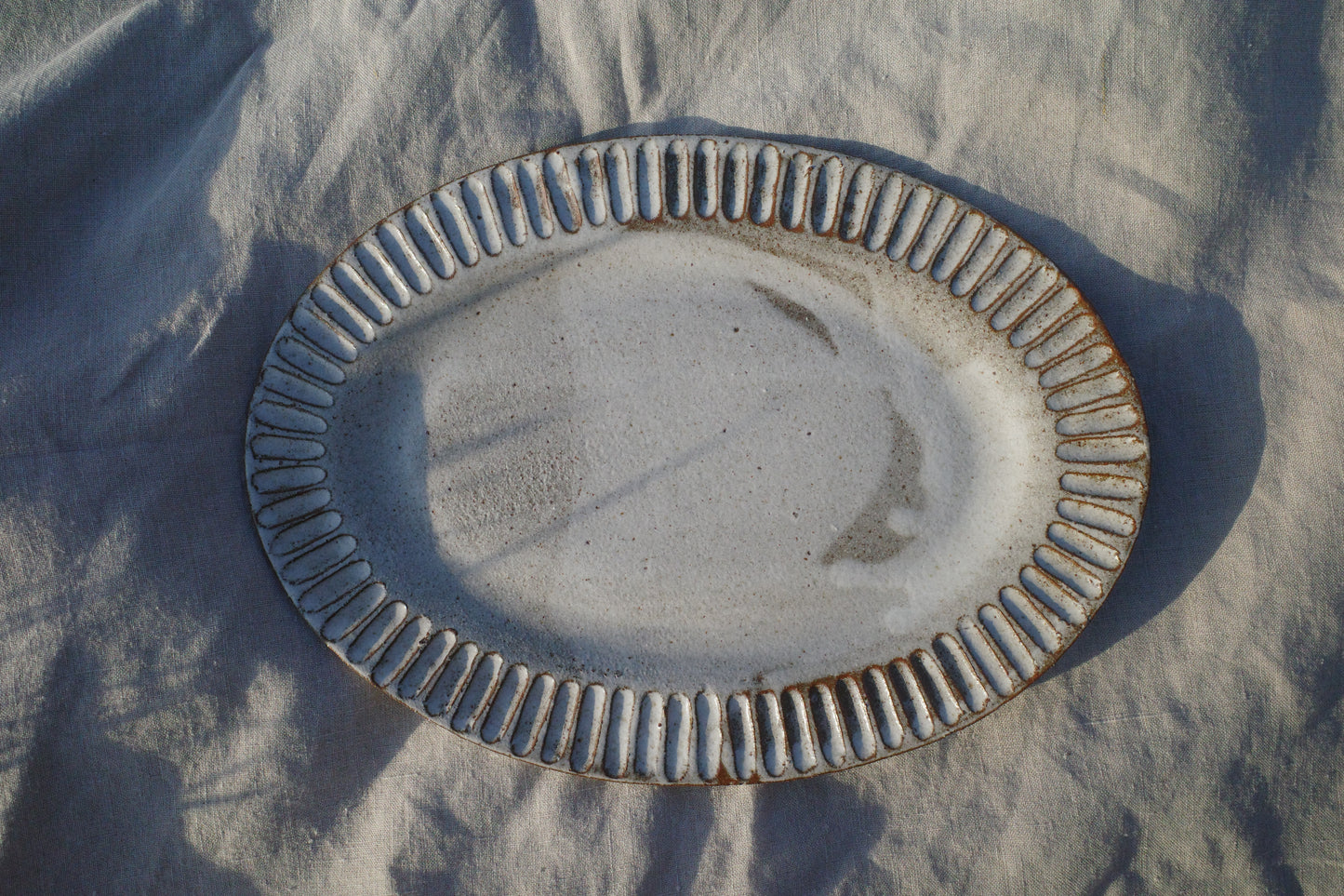 Fluted Oval Platter